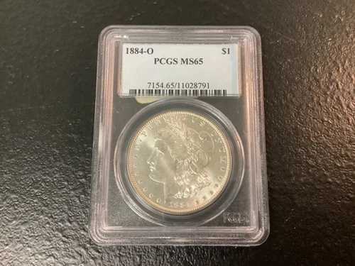 1884-O モルガン銀貨 PCGS MS65 ブラストホワイトコイン - L73