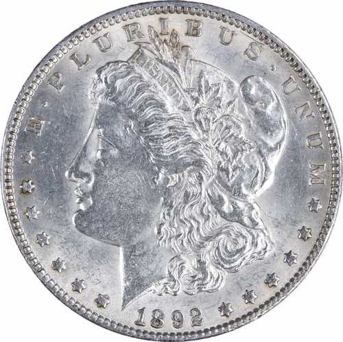 1892年 モルガン銀貨 AU スライダー 未認定 #920