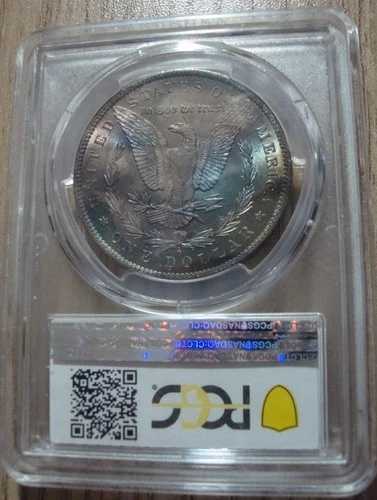 1884-O モルガン銀貨 - PCGS MS64/CAC ロール裏面レインボートーン仕上げ｜WORLD RESOURCE【QUEEN店】