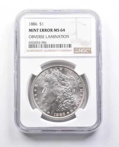 MS64 1886年 モルガン銀貨 エラー OBVラミネート NGC *6674｜WORLD RESOURCE【QUEEN店】