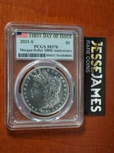 2021年 1ドル S シルバー モルガンドル PCGS MS70 発行初日 FDI サンフランシスコ｜WORLD RESOURCE【QUEEN店】