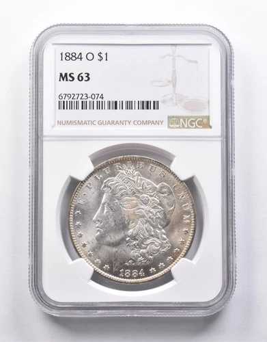 MS63 1884-O モルガン銀貨 NGC 美しい色調 *6738｜WORLD RESOURCE【QUEEN店】 88,330円
