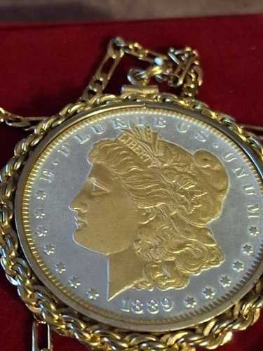 1889年製 モルガン銀貨ペンダント 22インチチェーン ギフトボックス＆COA付き｜WORLD RESOURCE【QUEEN店】