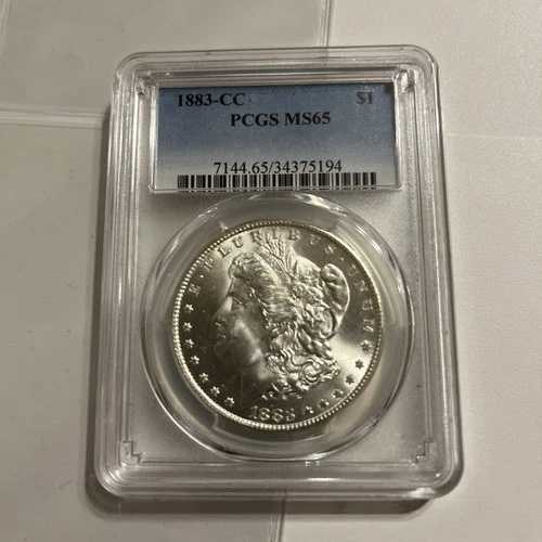 1883年CCカーソンシティ1ドルモルガン銀貨PCGS MS65コイン