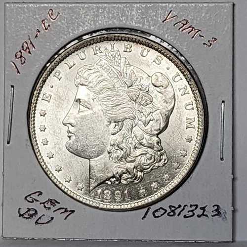 1891-CC モーガン シルバー ドル ジェム BU ブラスト ホワイト VAM-3 #1081323-685W｜WORLD RESOURCE【QUEEN店】