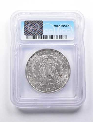 MS60 1897-O モルガン銀貨プランシェット ストライエーション ICG *1280｜WORLD RESOURCE【QUEEN店】