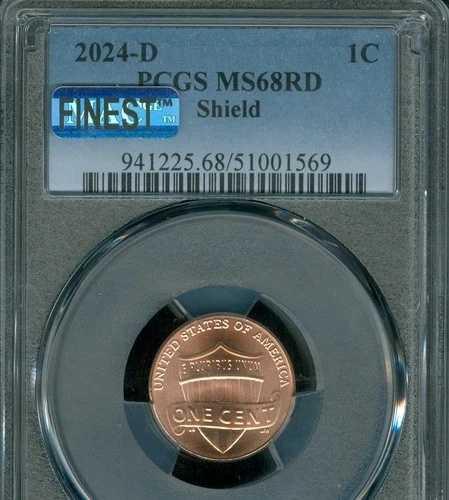 2024 D シールド リンカーン セント PCGS MS68 レッド マック 最高品質 & 汚れなし 希少 569 *|WORLD RESOURCE【QUEEN店】
