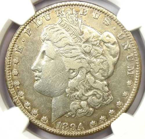 1894-P モルガン シルバー ダラー コイン 1ドル 1894年 - NGC XF 認定詳細 - 希少日付