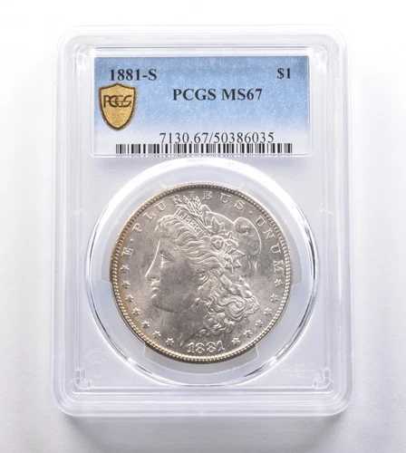 1881-S モーガン銀貨 MS67 PCGS PQ *6236