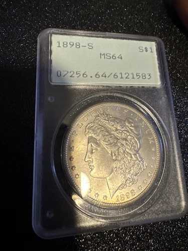 1898-S モルガン銀貨 PCGS MS-64 ラトラー