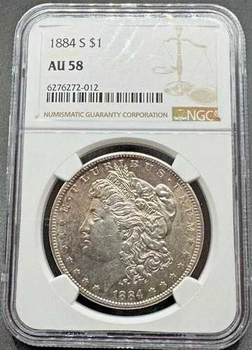 1884-S モーガン シルバードル NGC AU58 01XXXB26