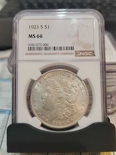 1921年 S モルガン シルバー ドル NGC MS 66