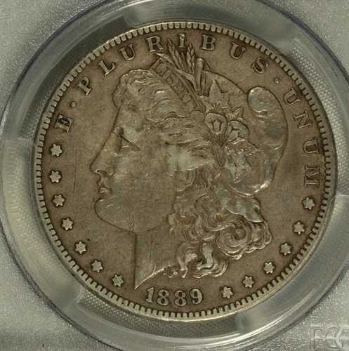 1889-CC モルガン・ダラー。PCGS エクストラファインディテール。非常に鮮明で魅力的なコインです。