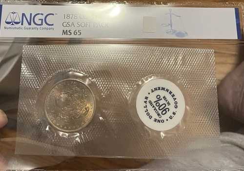 1878-CC GSA ソフトパック NGC MS65 モルガン銀貨