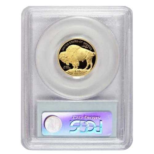 2008-W プルーフ 10ドル アメリカンゴールド バッファロー 1/4オンス PCGS PR70 ブルーラベル
