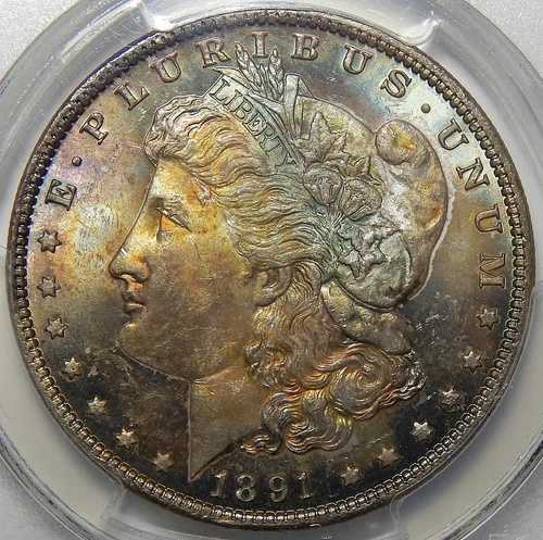 1891年 PCGS MS65 モルガン・ダラー 478,280円