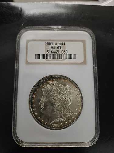 1881年モルガン・ダラー ERROR グレード65 新品同様
