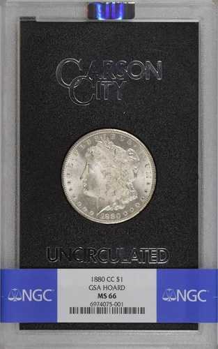 1880-CC GSA NGC MS66 モルガン銀貨箱 + COA 6974075-001|WORLD RESOURCE【QUEEN店】