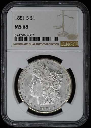 1881-S モルガン・ダラー S$1 NGC MS68
