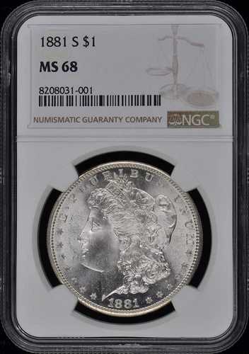 1881-S モルガン・ダラー S$1 NGC MS68|WORLD RESOURCE【QUEEN店】