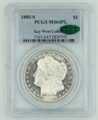1885-S PCGS & CAC MS64PL モルガン銀貨