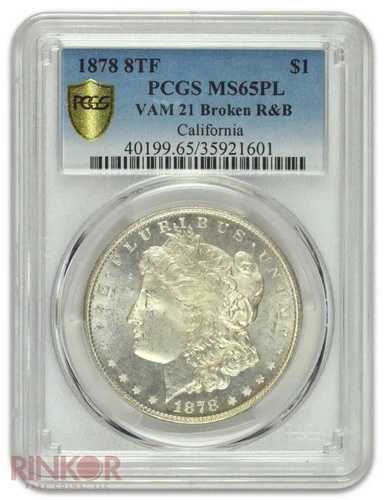 1878 8TF $1 VAM 21 モルガン・ダラー PCGS MS 65 PL｜WORLD RESOURCE【QUEEN店】