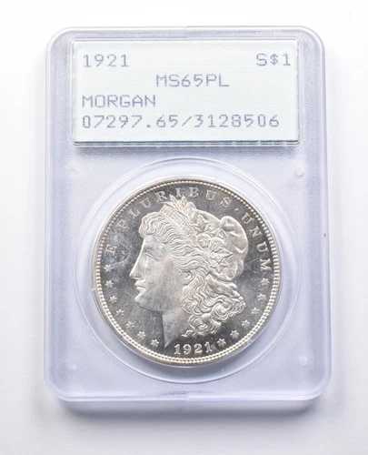MS65 PL 1921年 モルガン銀貨 PCGS ラトラー アップグレード？ *5047