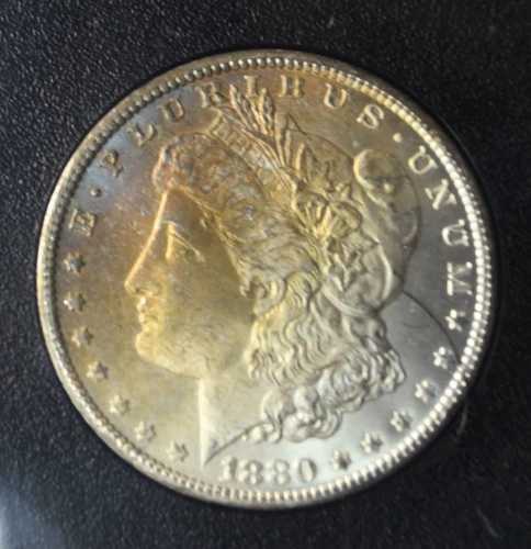 1880 CC $1 モルガン銀貨 1ドル GSA MS66 NGC カーソンシティ VAM 8 レインボー