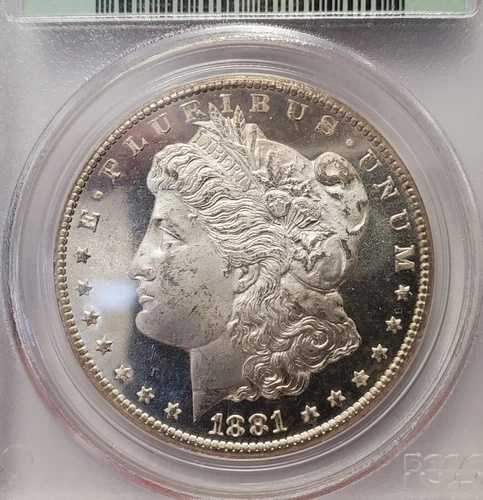 1881年 Cc モーガン シルバードル PCGS Ms65 Dmpl OGH 希少米国コイン カーソンシティ ネバダ州