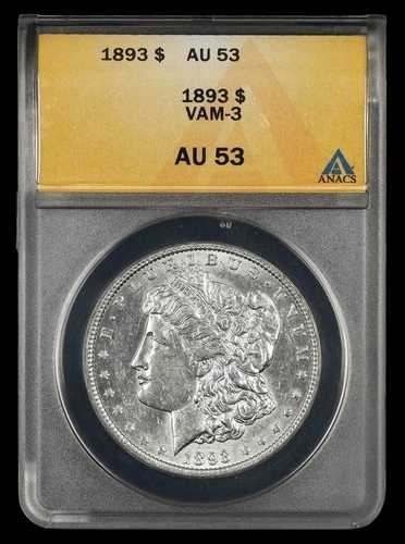 1893 $1 VAM 3 ANACS AU53|WORLD RESOURCE【QUEEN店】