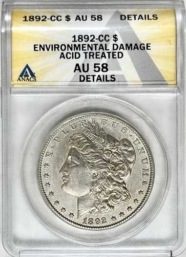1892 CC モーガン シルバードル ANACS AU58 詳細