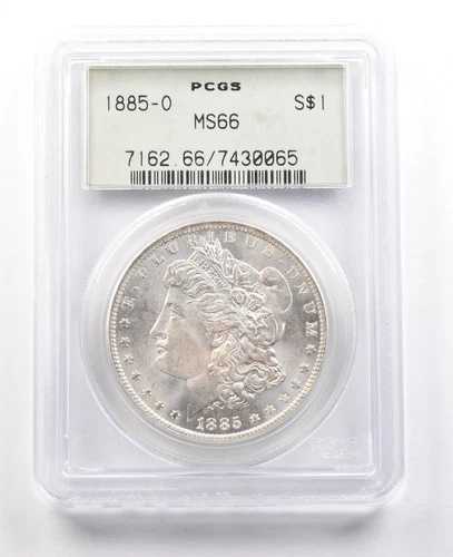 1885-O モルガン銀貨 MS66 PCGS OGH *3642