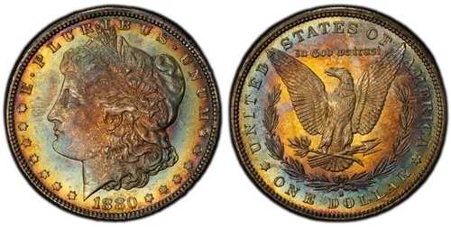 1880-S モーガン ダラー PCGS MS64+ トーン!