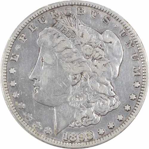 1893-CC モルガン シルバー ダラー チョイス VF 未認定 #140