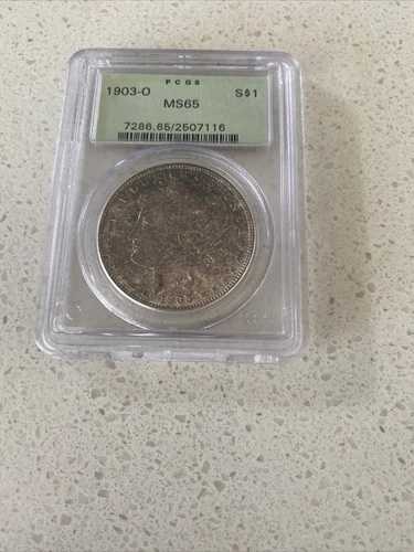 1903-O モーガン シルバー ダラー PCGS MS65 ナイス レインボー トーニング