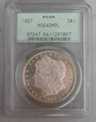 1897年 モルガン銀貨 1ドル PCGS MS64DMPL