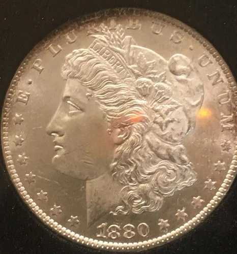 ??1880 O PROOF LIKE VAM 7 MS++++ モーガン シルバー ダラー フロステッド ジェム アルバムより