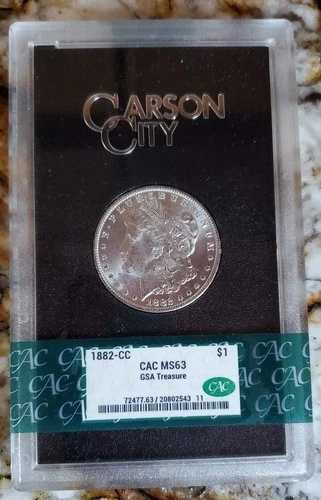 1882-CC モルガン・ダラー GSA ホード S$1 CACG MS63 CAC