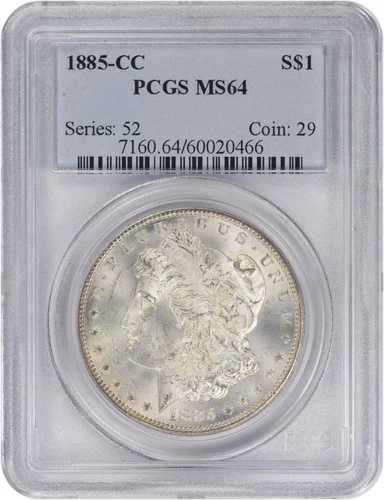 1885-CC モルガン銀貨 MS64 PCGS