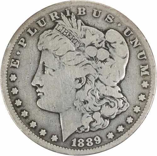 1889-CC モルガン銀貨 VG 未認定 #635