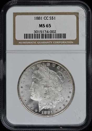1881-CC モルガン・ダラー S$1 NGC MS65