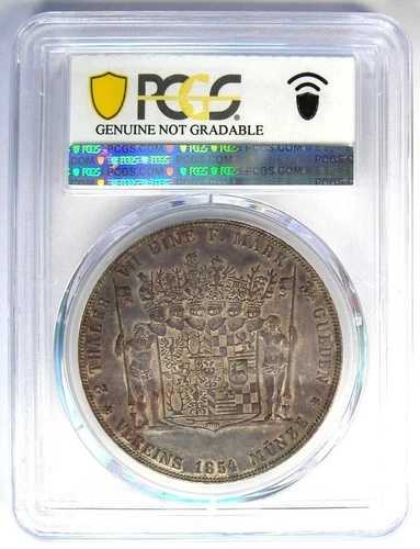 1854-A ドイツ シュヴァルツブルク ゾンダースハウゼン 2 ターラーズ コイン - PCGS UNC Detail MS