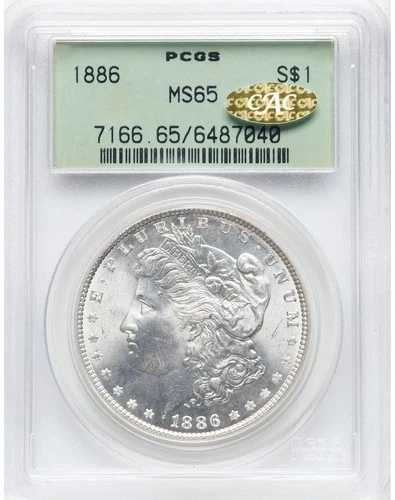 1886年 PCGS OGH MS65 ゴールド CAC モルガン シルバー ダラー 6487040｜WORLD RESOURCE【QUEEN店】