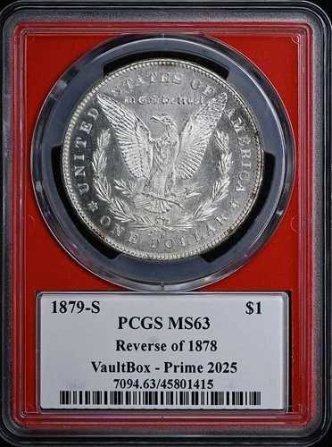 1879-S 1ドル 1878年モルガン・ダラーの裏面 PCGS MS63｜WORLD RESOURCE【QUEEN店】