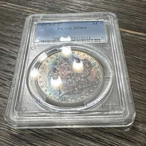 1878 CC 米国モルガン銀貨 $1 PCGS MS64 トーン!｜WORLD RESOURCE【QUEEN店】