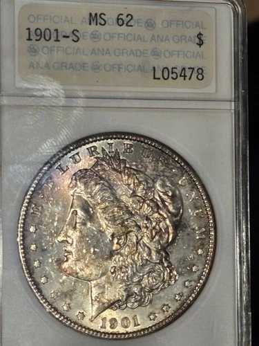 1901年 S $1 モルガン・ダラー ANA MS62「ジーニーホルダー」トーン #LO5478