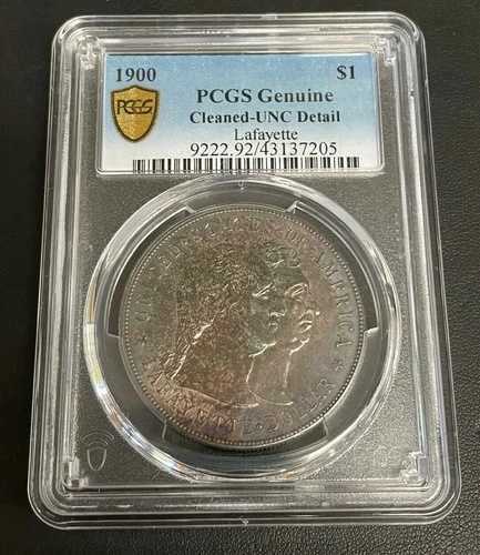 1900年 ラファイエット記念銀貨 PCGS UNC 美しい色調のコイン｜WORLD RESOURCE【QUEEN店】