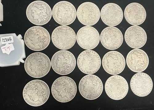 1904年以前の混合日付1ドル米国モルガン銀貨90%ロール20枚入りコイン123165｜WORLD RESOURCE【QUEEN店】
