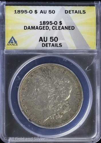 1895-O 1ドルモルガン銀貨 ANACS AU 50 詳細｜WORLD RESOURCE【QUEEN店】