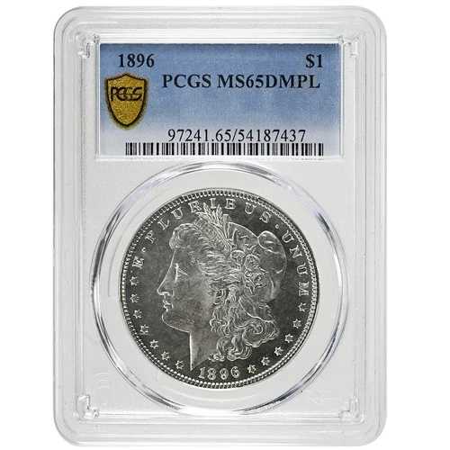 1896年 1ドル モルガン・ダラー PCGS MS65DMPL 希少コイン｜WORLD RESOURCE【QUEEN店】